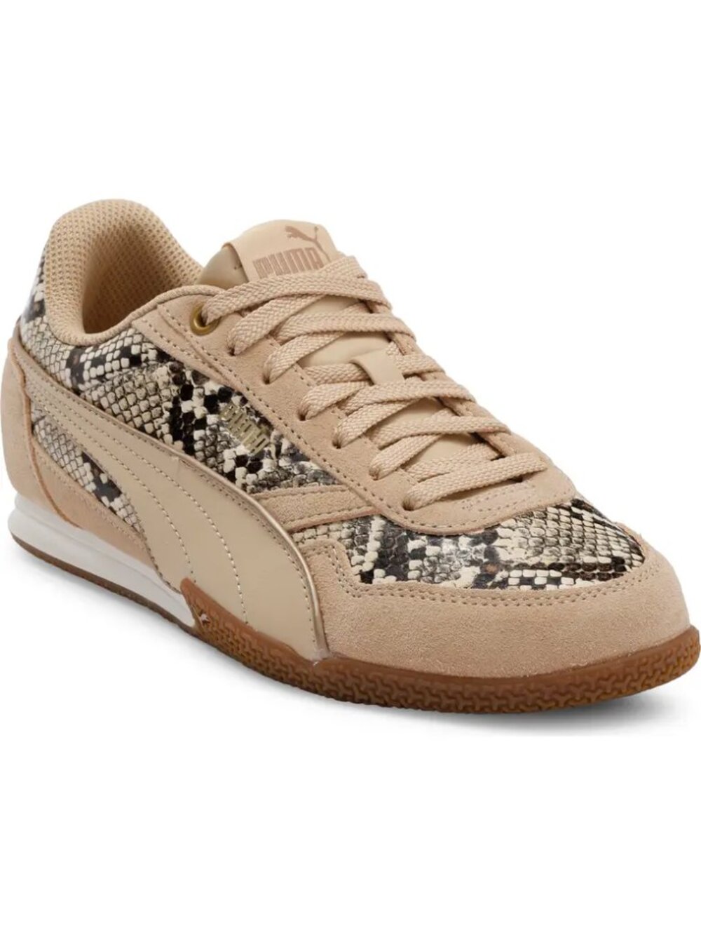 Puma Women's Bella Donna SD Sneaker in Light Sand Gold Chocolate. Sz: 8